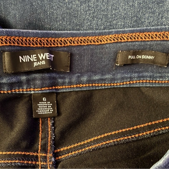 Nine West Blue Jeggings Pull On Skinny Crop Stretch 6 - Picture 6 of 11